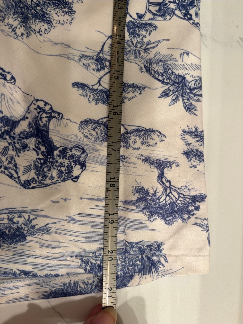 Blue & White Toile Short Pajama Set - Classic Sleepwear - Picture 2 of 14